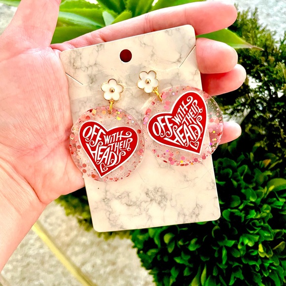 Off With Their Heads Acrylic Earrings - Picture 4 of 6